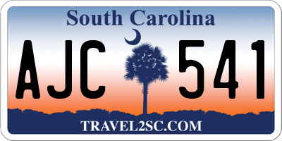 SC license plate AJC541