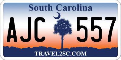 SC license plate AJC557