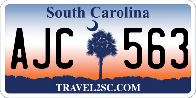 SC license plate AJC563