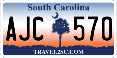 SC license plate AJC570