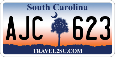 SC license plate AJC623