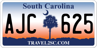 SC license plate AJC625