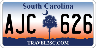 SC license plate AJC626