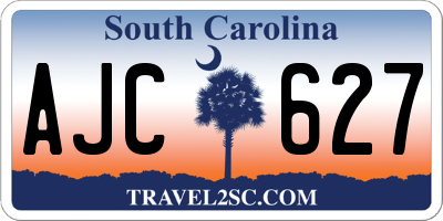 SC license plate AJC627