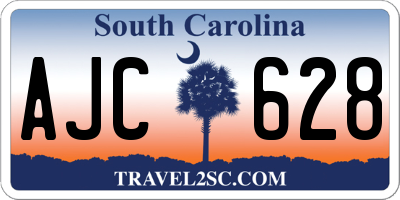 SC license plate AJC628