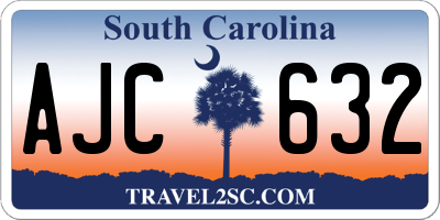 SC license plate AJC632