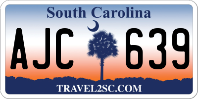 SC license plate AJC639