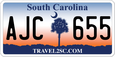 SC license plate AJC655