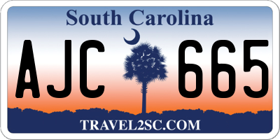 SC license plate AJC665