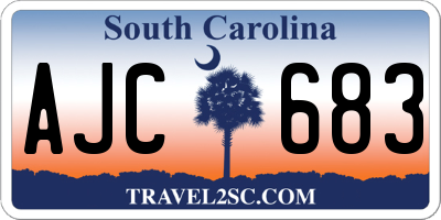 SC license plate AJC683