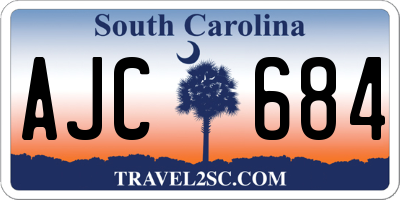 SC license plate AJC684