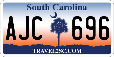 SC license plate AJC696