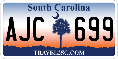 SC license plate AJC699