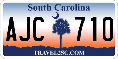 SC license plate AJC710