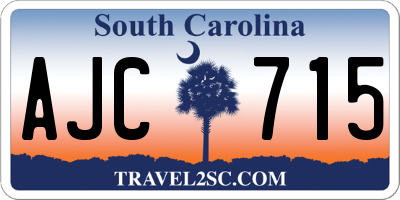 SC license plate AJC715