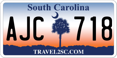 SC license plate AJC718