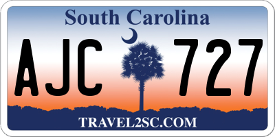 SC license plate AJC727