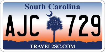 SC license plate AJC729