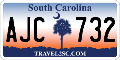 SC license plate AJC732