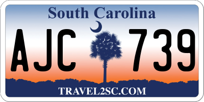 SC license plate AJC739