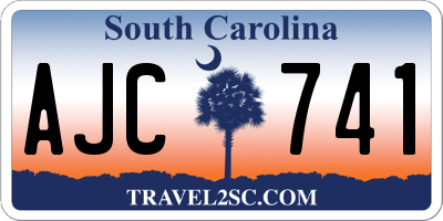 SC license plate AJC741