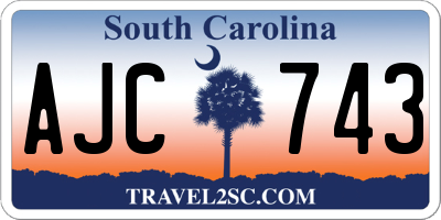 SC license plate AJC743