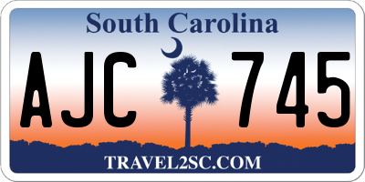 SC license plate AJC745