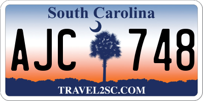 SC license plate AJC748