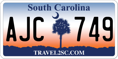 SC license plate AJC749