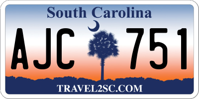 SC license plate AJC751