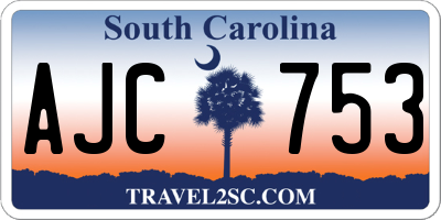 SC license plate AJC753