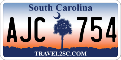 SC license plate AJC754