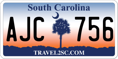SC license plate AJC756