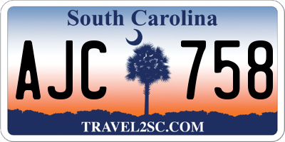 SC license plate AJC758