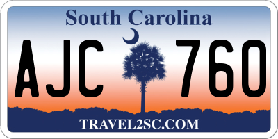 SC license plate AJC760