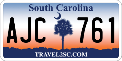 SC license plate AJC761