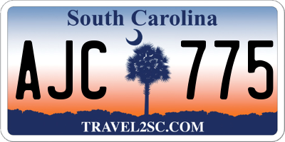 SC license plate AJC775