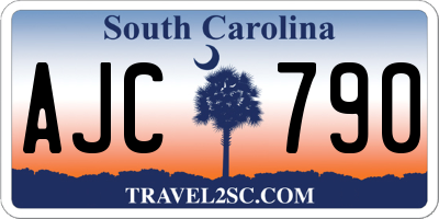 SC license plate AJC790