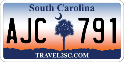 SC license plate AJC791