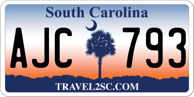 SC license plate AJC793