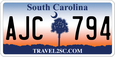 SC license plate AJC794