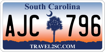 SC license plate AJC796