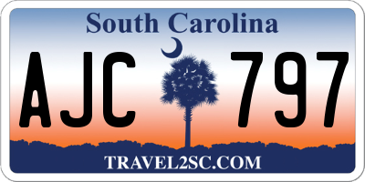 SC license plate AJC797