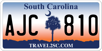 SC license plate AJC810