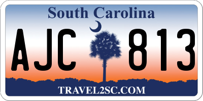 SC license plate AJC813