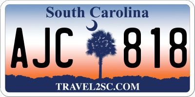 SC license plate AJC818