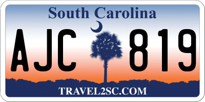 SC license plate AJC819