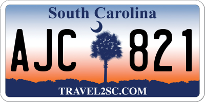 SC license plate AJC821