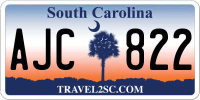 SC license plate AJC822