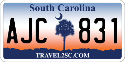 SC license plate AJC831